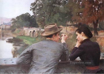 Les Amoureux Realism Emile Friant Oil Paintings